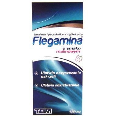 Zdjęcie Flegamina Syrop o smaku malinowym 120ml