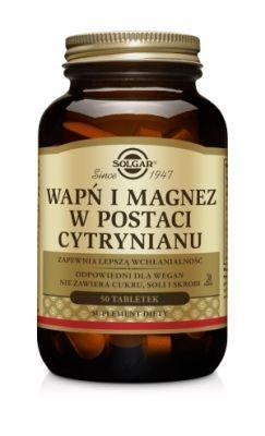 Zdjęcie SOLGAR Wapń i Magnez w postaci cytrynianu 100 tabletek