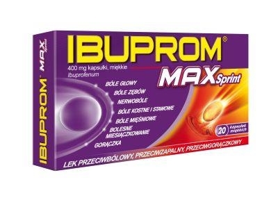 Zdjęcie Ibuprom MAX Sprint 400 mg 20 kapsułek