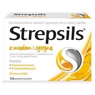 Zdjęcie Strepsils z Miodem i Cytryną 24 pastylki