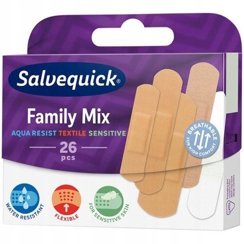 Zdjęcie Plastry SALVEQUICK Family Mix 26 szt.