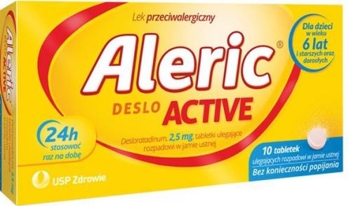 Zdjęcie Aleric Deslo Active 2,5mg tabletka rozpuszczająca się w ustach, 10 tabletek