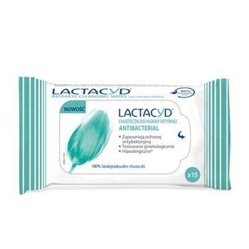 Zdjęcie Chusteczki do higieny intymnej LACTACYD Antibacterial, 1 opakowanie (15sztuk)