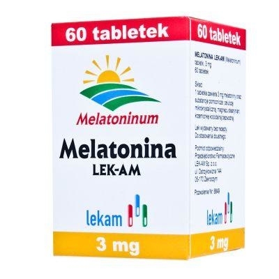 Zdjęcie Melatonina LEK-AM 3mg 60 tabletek