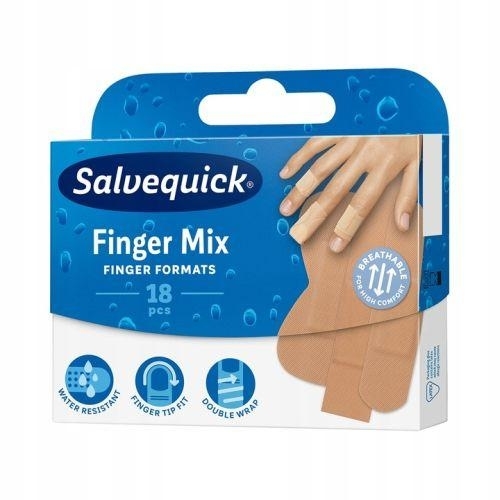 Zdjęcie Plastry SALVEQUICK Finger Mix 18 szt. 1op.