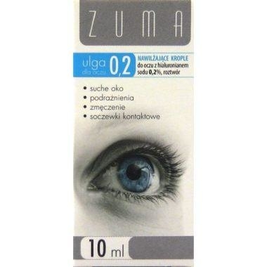 Zdjęcie ZUMA Ulga dla oczu Krople z hialuronianem sodu 0,2 % 10ml