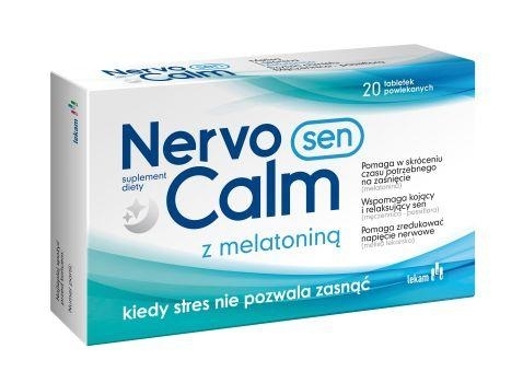 Zdjęcie NervoCalm Sen z melatoniną i melisą, 20 tabletek