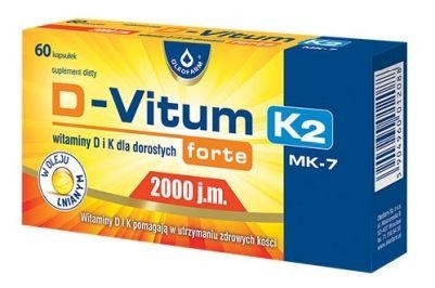 Zdjęcie D-Vitum forte 2000 j.m. K2 60 kapsułek