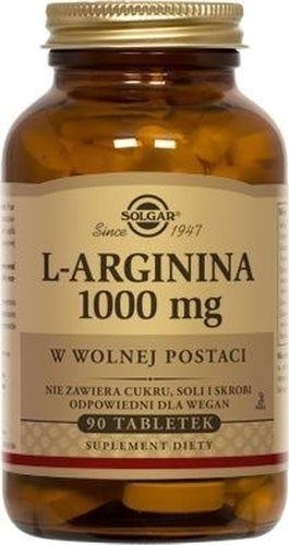Zdjęcie SOLGAR L-Arginina 1000 mg 90 tabletek