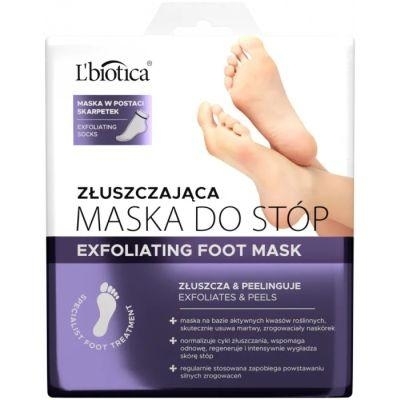 Zdjęcie L'biotica Maska do stóp złuszczająca w postaci nasączonych skarpetek