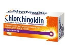 Zdjęcie Chlorchinaldin o smaku czarnej porzeczki, 40tabl.