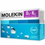 Zdjęcie Molekin D3 + K2 30 tabletek