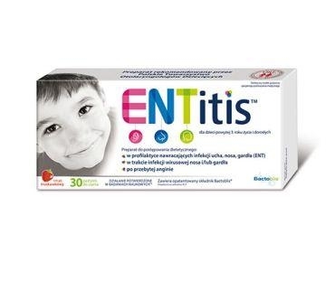 Zdjęcie ENTitis smak truskawkowy pastylki do ssania 30 pastylek
