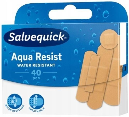 Zdjęcie Plastry SALVEQUICK Aqua Resist 40 sztuk, 1opakowanie