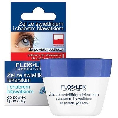 Zdjęcie FLOS-LEK Żel ze świetlikiem lekarskim i chabrem (bławatkiem) do powiek i pod oczy 10 g