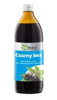 Zdjęcie Czarny Bez Sok 100% EkaMedica, 500ml (butelka)