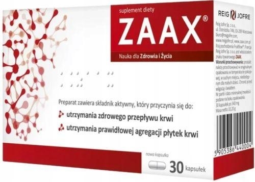 Zdjęcie Zaax na zdrowy układ krwionośny, 30 kaps.