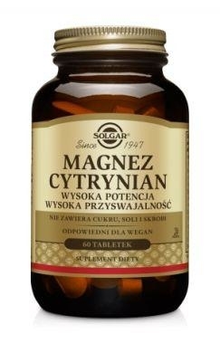 Zdjęcie SOLGAR Magnez cytrynian 60 tabletek