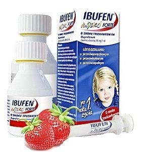 Zdjęcie Ibufen dla dzieci Forte smak truskawkowy, zawiesina, 100ml