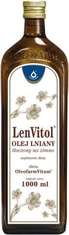 Zdjęcie LenVitol Olej lniany budwigowy tłoczony na zimno 500 ml