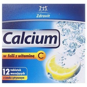 Zdjęcie Calcium w folii z witaminą C 12 tabletek musujących