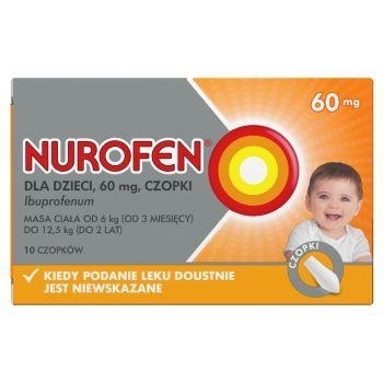 Zdjęcie Nurofen dla dzieci czopki doodbytnicze 0,06g, 10 czopków