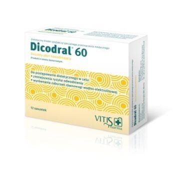 Zdjęcie Dicodral 60 proszek do sporządzania nawadniającego plynu doustnego, 12 saszetek
