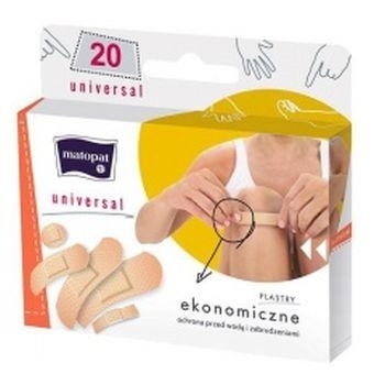 Zdjęcie Plastry z opatrunkiem MATOPAT UNIVERSAL, 20 sztuk