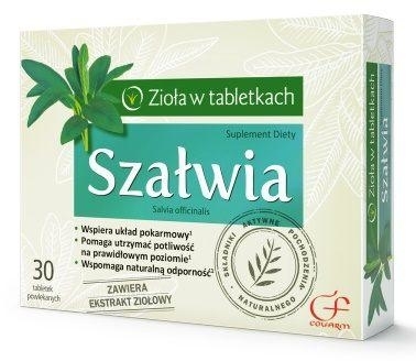 Zdjęcie Szałwia tabletki powlekane 30 tabletek