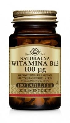 Zdjęcie SOLGAR Witamina B12 naturalna 0,1mg 100 tabletek