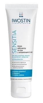 Zdjęcie IWOSTIN SENSITIA Krem odżywczy na noc z witaminami C+E  50ml